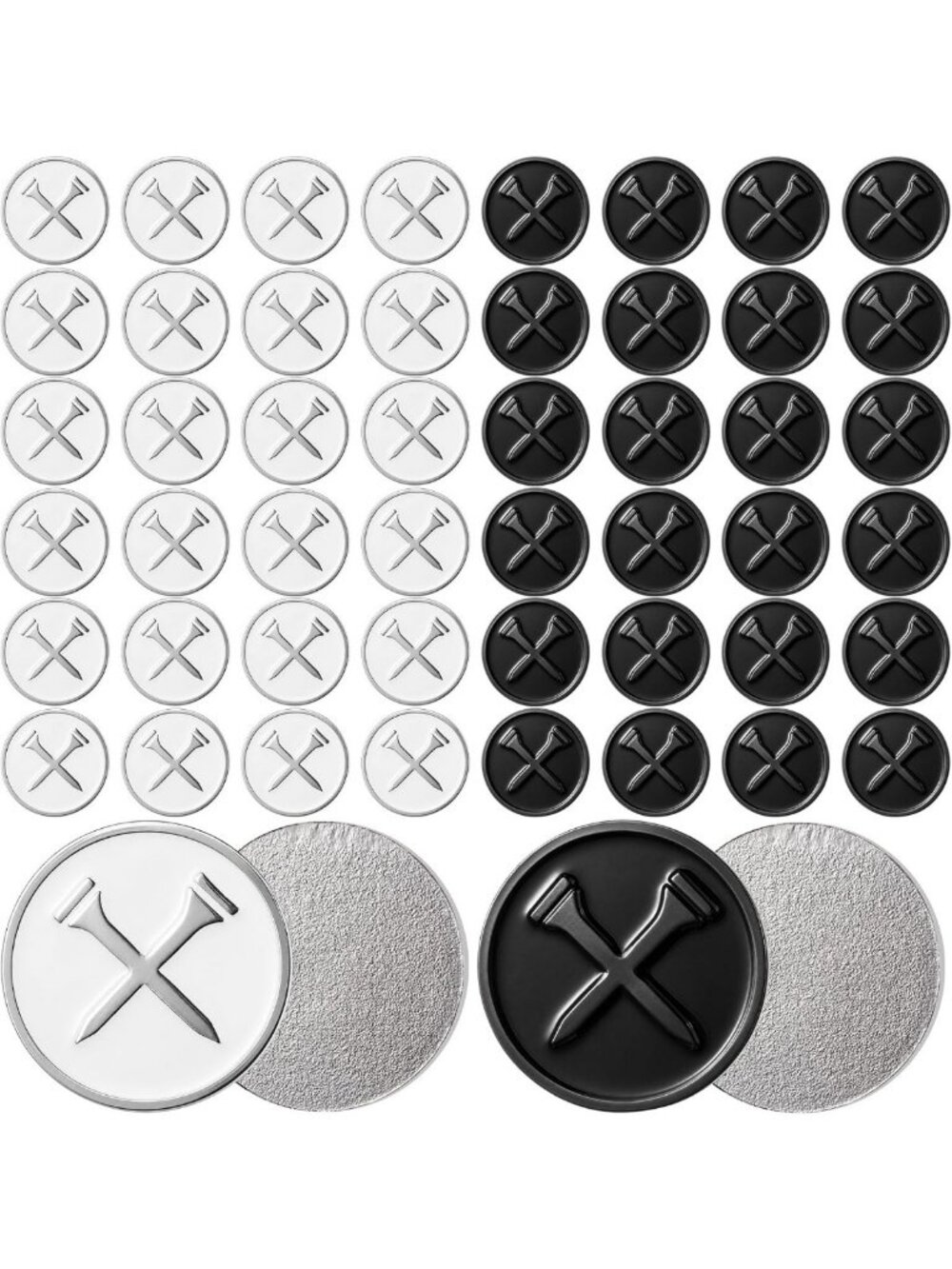 50 Pcs Premium Golf Ball Markers | Essential Golf Accessories for Players